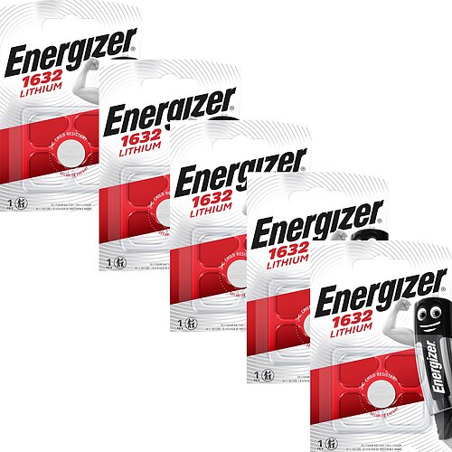 Energizer CR1632 Lithium Knopfzelle 3V Batterie - 5er Verpackung