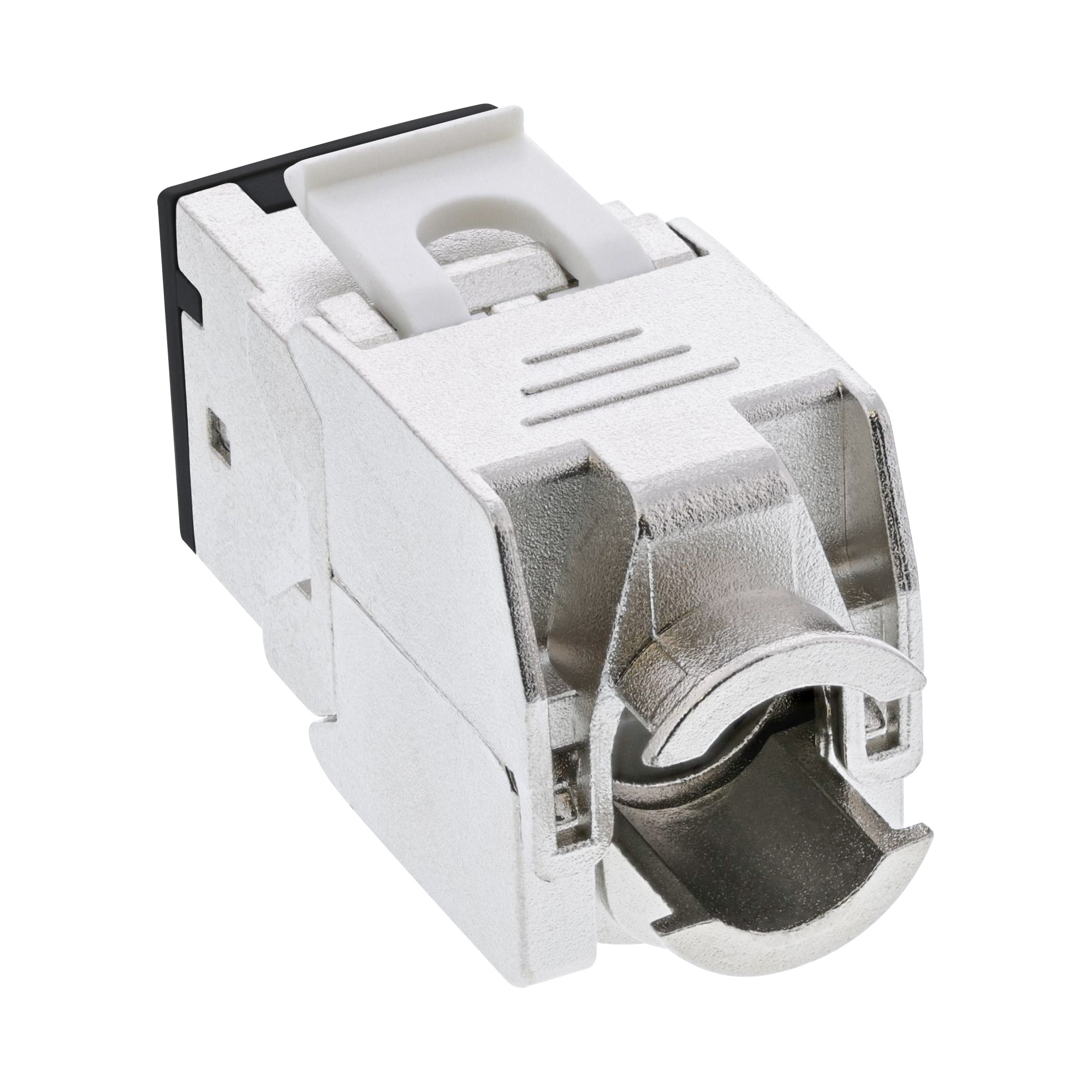 8x Inline® Keystone RJ45 Buchse, geschirmt, Cat.6A, schwarz
