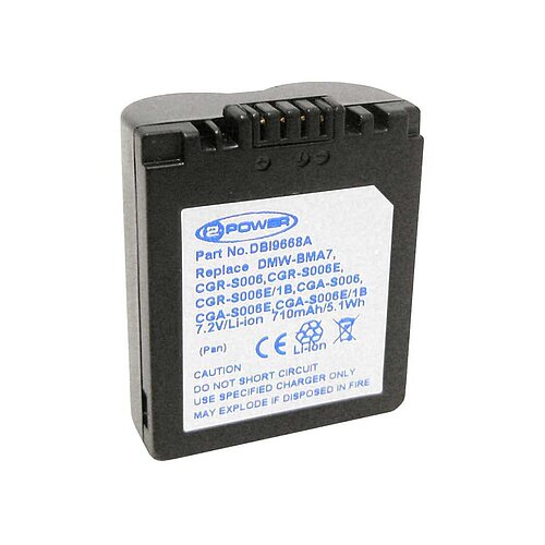 Digicam-Akku LiIon 7,4V 750mAh ersetzt Panasonic DMC-FZ7 Digicam-Akku LiIon 7,4V 750mAh ersetzt Panasonic DMC-FZ7