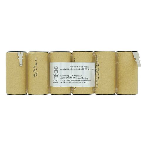 Gartengeräteakku NiMH 7,2V 3000mAh ersetzt Gardena 4-00.630.00