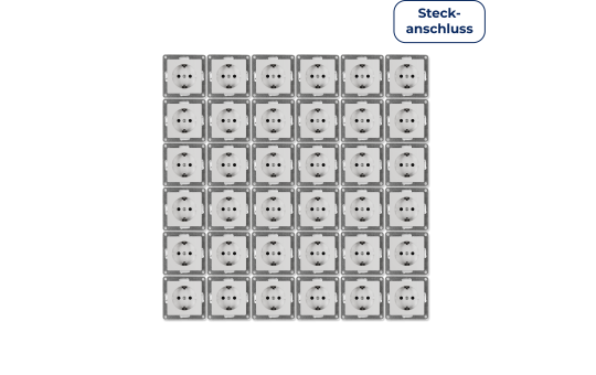 Schutzkontakt-Steckdose McPower ''Cup'' 250V~/16A, UP, Steckanschluss, 36er-Pack