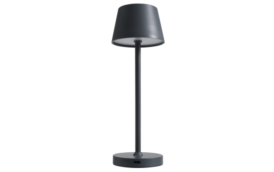 LED-Tischleuchte ROLF KERN „Club Nano“ 21cm, Basaltgrau, Akku, dimmbar