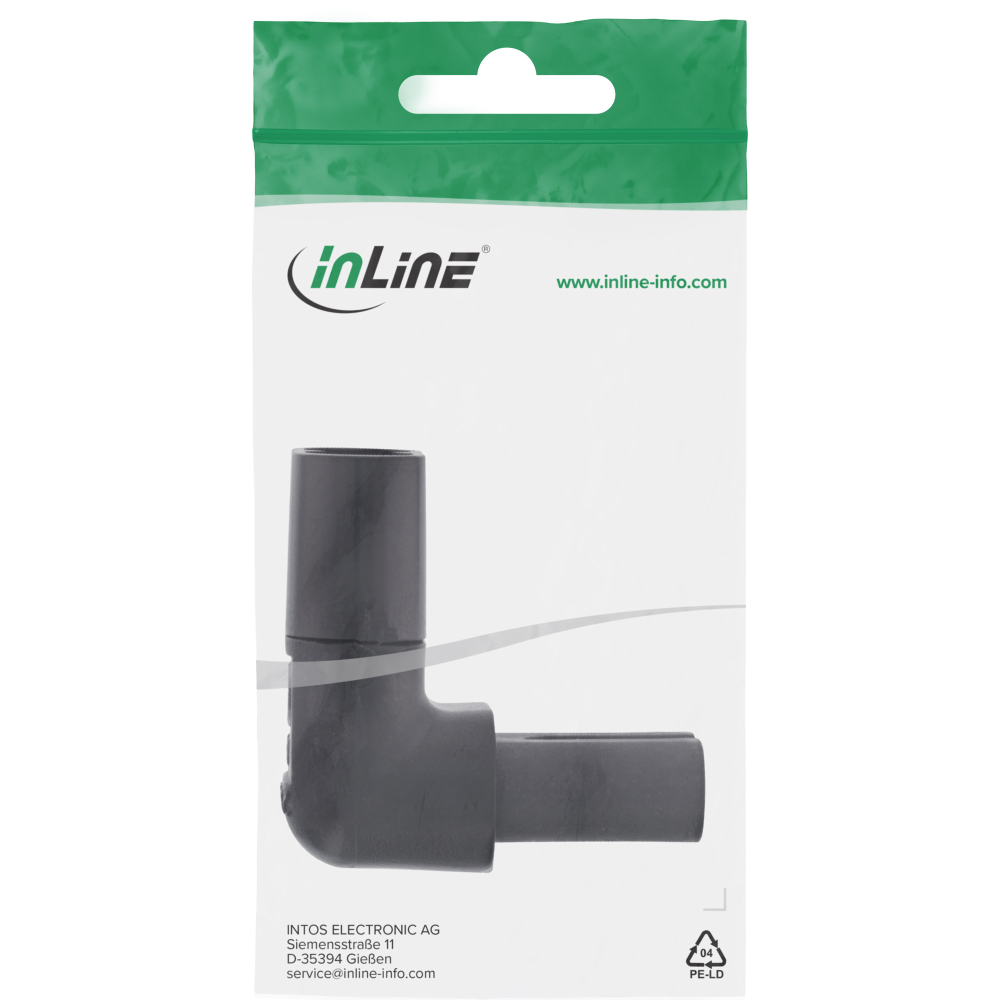 Inline® Netzadapter IEC 60320 C8 / C7, oben/unten gewinkelt 2pol.