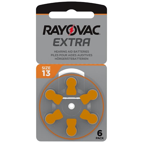 Typ 13 PR48 Rayovac Extra Advanced Hörgerätebatterien 1,45 V - Orange - 6 Stück Typ 13 PR48 Rayovac Extra Advanced Hörgerätebatterien 1,45 V - Orange - 6 Stück