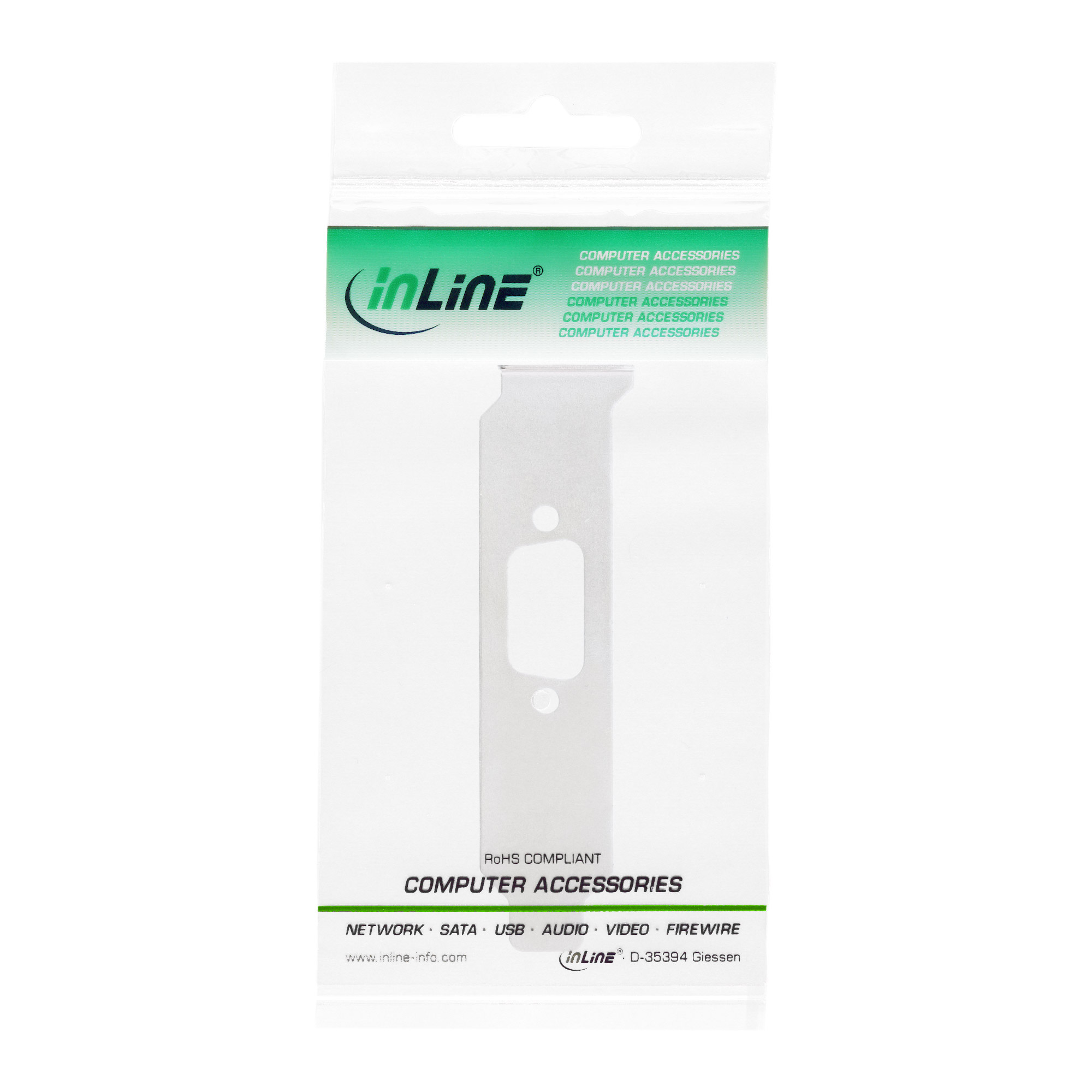Inline® Slotblech, mit 9-pol Sub D Aussparung, Low Profile