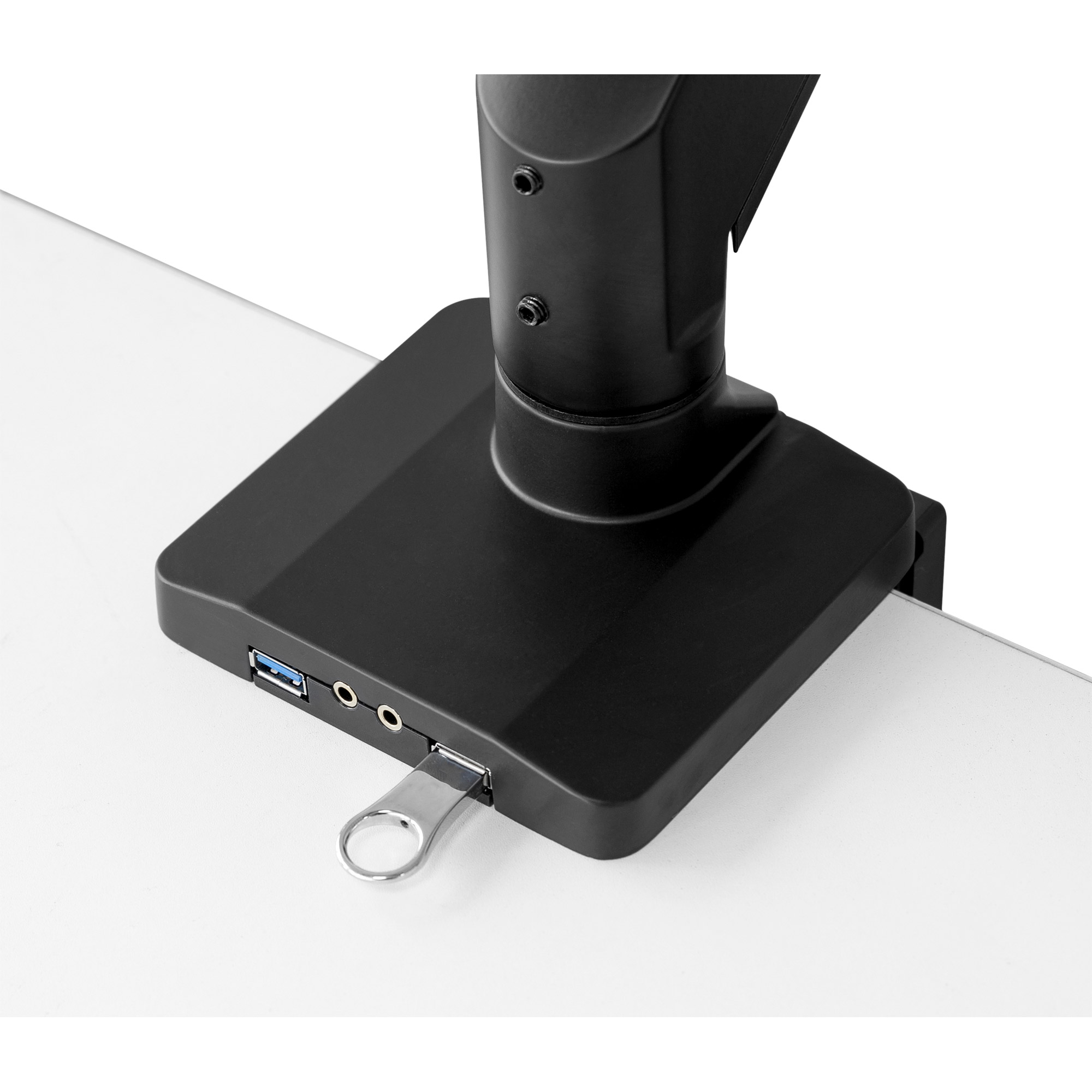 Inline® Tischhalterung mit Lifter+USB, beweglich, für 3 Monitore bis 69cm (27")