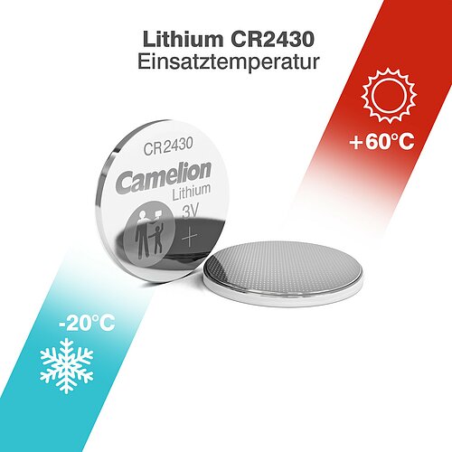 Camelion CR2430 Lithium Knopfzelle 3V 5 Batterien - 1 x 5er Streifen