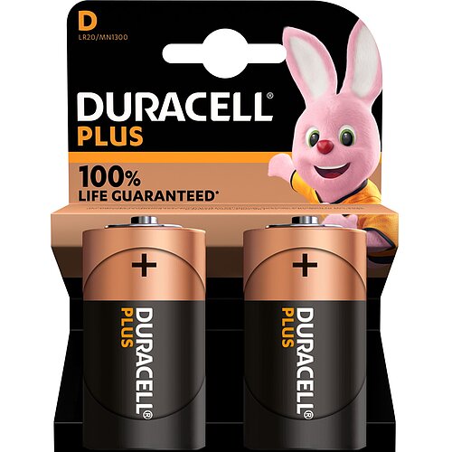 Duracell Plus Mono D LR20 Alkaline Batterie - 20er Verpackung