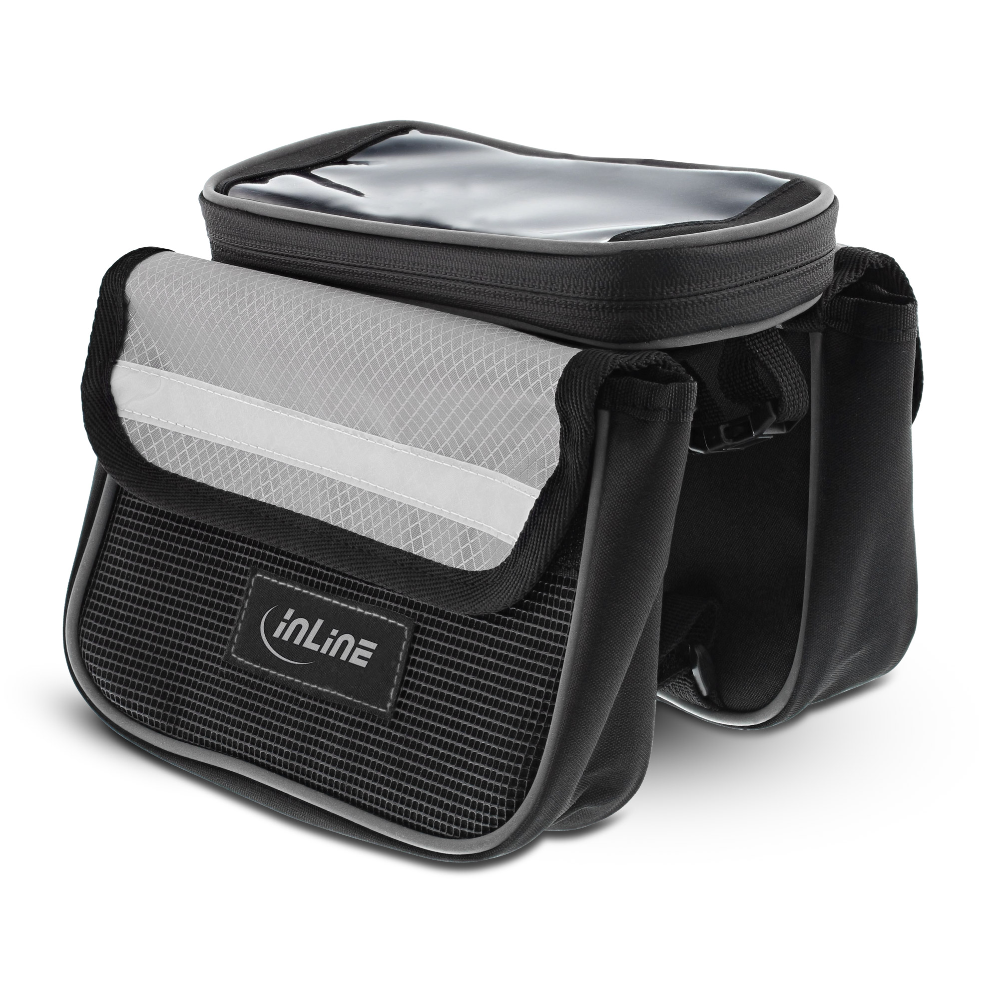 Inline® Sport Fahrradtasche Multi zur Montage auf den Rahmen, schwarz
