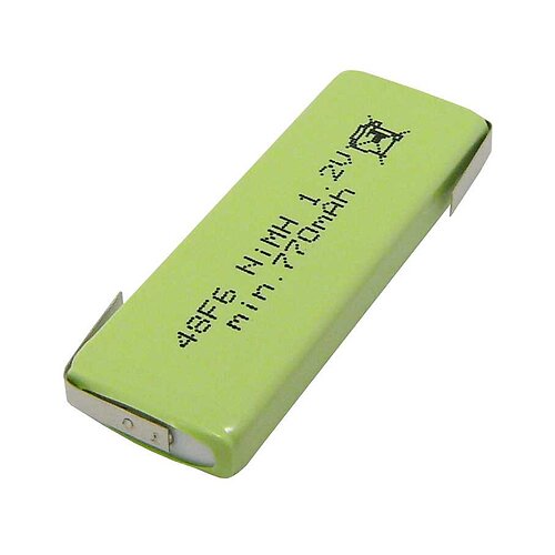 Prismatischer NiMH-Akku 1,2V 770mAh mit Lötfahnen Z-Form ersetzt HF-B1U, H-48F6, KF-B650 Prismatischer NiMH-Akku 1,2V 770mAh mit Lötfahnen Z-Form ersetzt HF-B1U, H-48F6, KF-B650