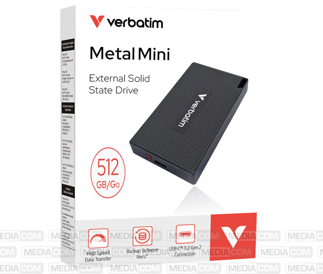 SSD 512GB, USB 3.2, Typ A-C, Metal Mini SSD 512GB, USB 3.2, Typ A-C, Metal Mini