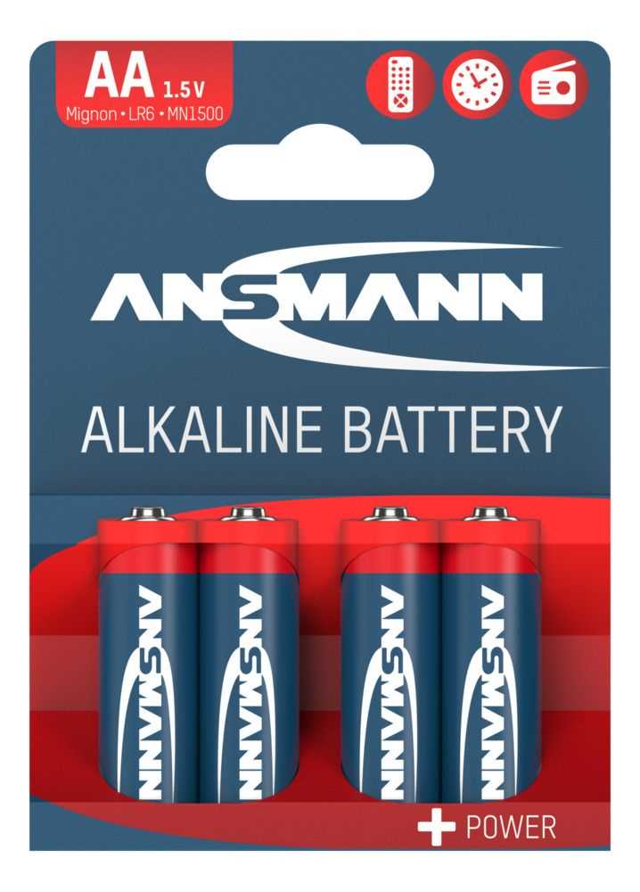 Ansmann Red AA Mignon LR6 Alkaline Batterien - 4er Verpackung Ansmann Red AA Mignon LR6 Alkaline Batterien - 4er Verpackung
