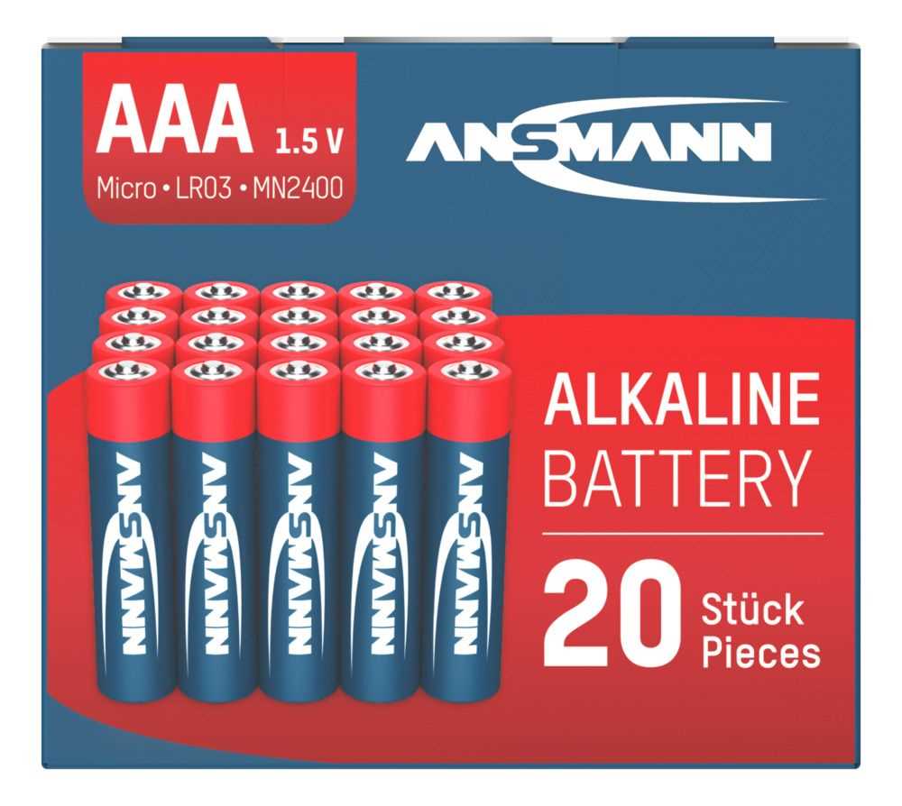 Ansmann Red AAA Micro LR03 Alkaline Batterien - 20er Verpackung Ansmann Red AAA Micro LR03 Alkaline Batterien - 20er Verpackung