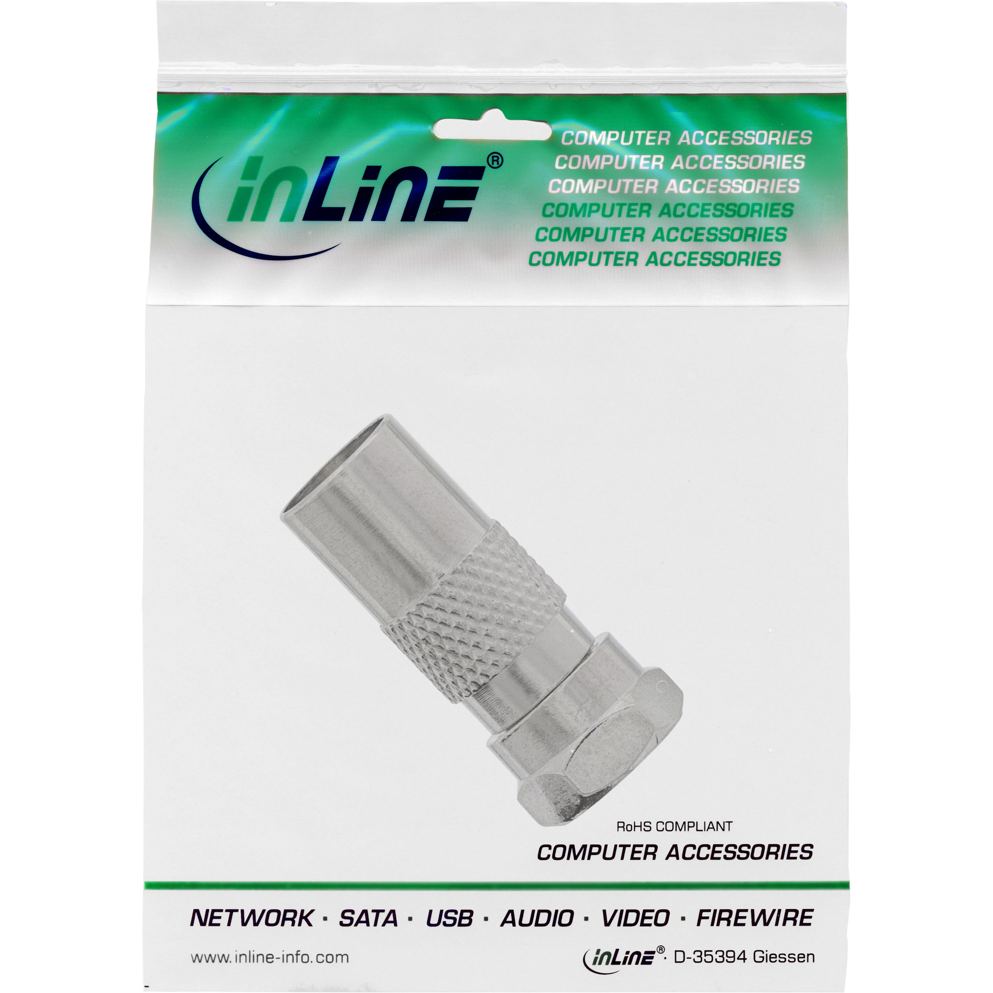 Inline® Adapter F-Stecker (SAT) auf IEC-Stecker (Antenne) Inline® Adapter F-Stecker (SAT) auf IEC-Stecker (Antenne)