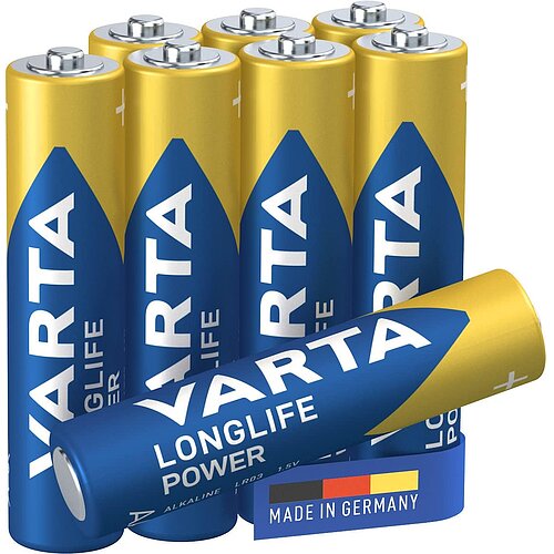 8x Varta Longlife Power AAA Micro LR03 Alkaline Batterie