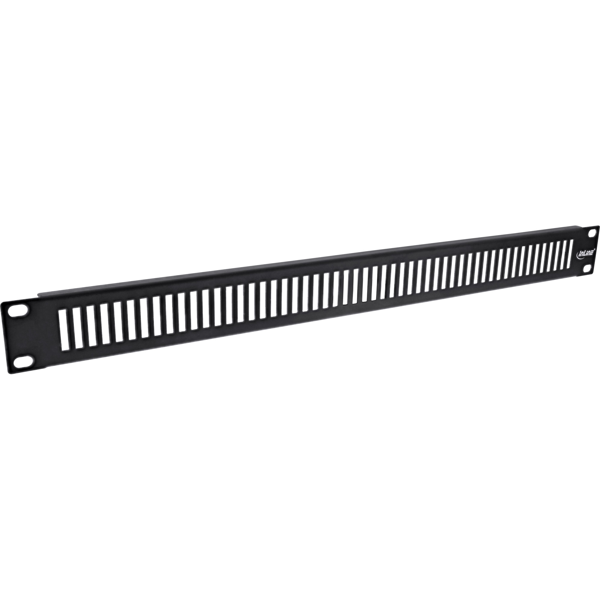 Inline® 19" Blindplatte perforiert, 2HE, RAL 9005 schwarz