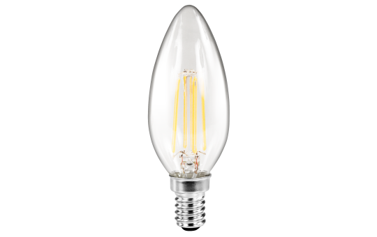 LED Filament Kerzenlampe McShine ''Filed'', E14, 2W, 260 lm, warmweiß, klar