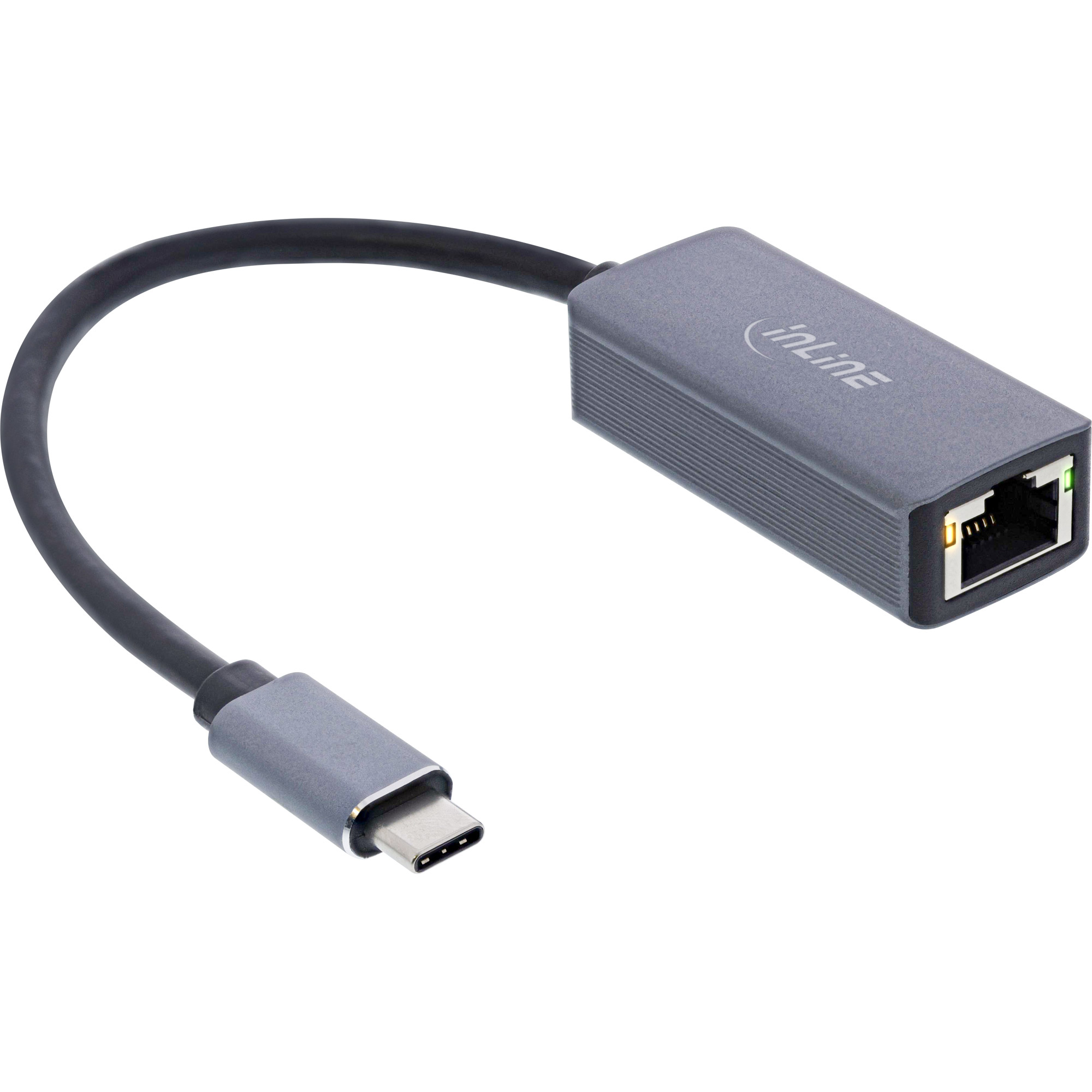 Inline® USB 3.2 Netzwerk-Adapterkabel, 2,5 Gb/s Gigabit Netzwerk, USB-C Inline® USB 3.2 Netzwerk-Adapterkabel, 2,5 Gb/s Gigabit Netzwerk, USB-C