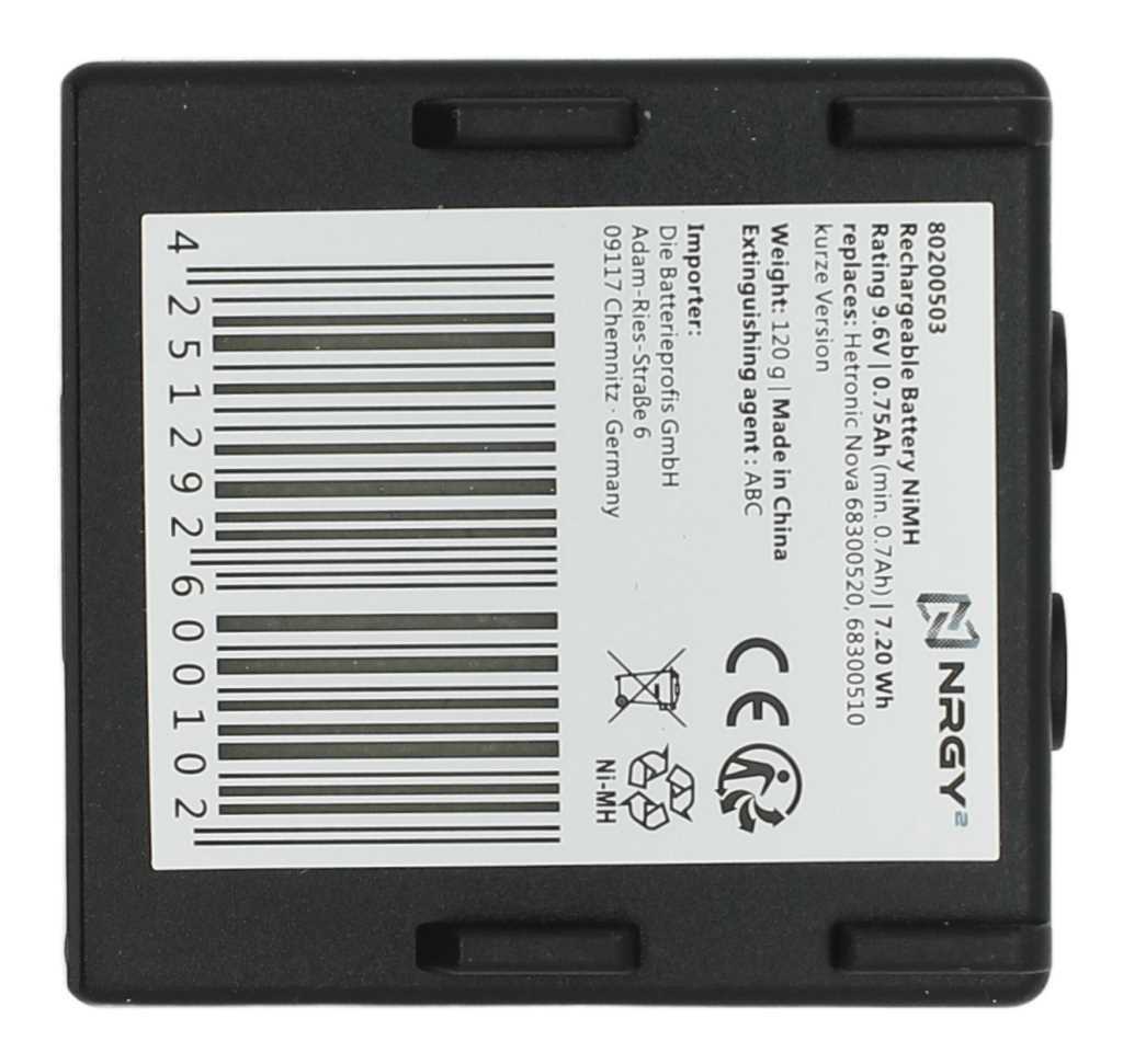 Kranakku NiMH 9,6V 750mAh passend für Hetronic Nova 68300520