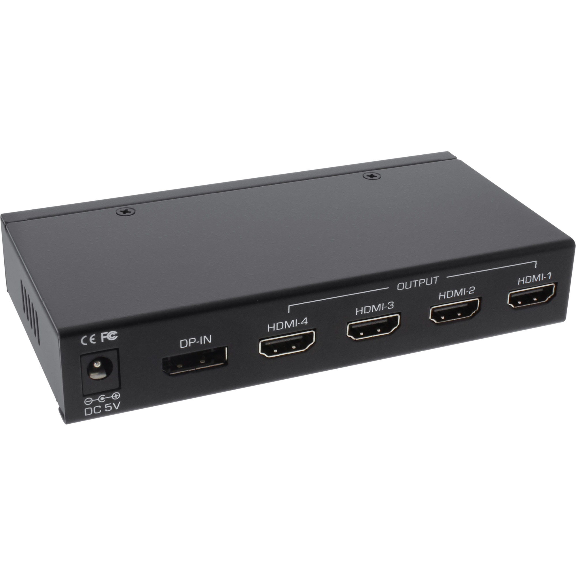 Inline® Displayport zu HDMI 2x2 Videowand Splitter, 1 Eingang auf 4 Ausgänge, 4K