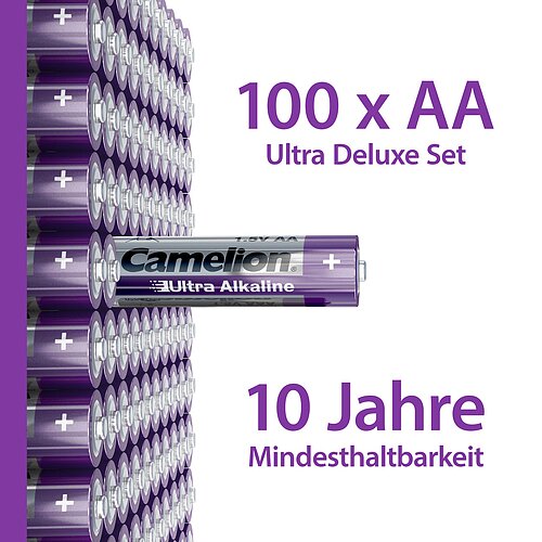 100x Camelion Ultra AA Mignon LR6 Alkaline Batterien