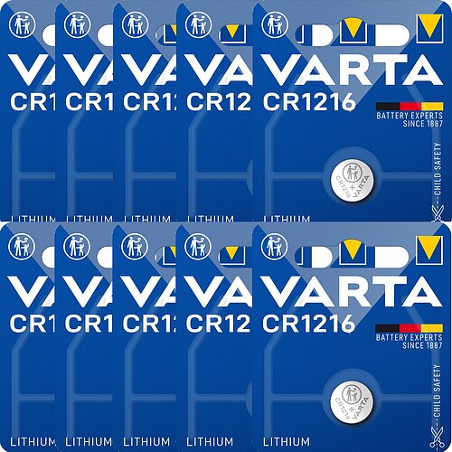 10x Varta CR1216 Lithium Knopfzelle 3V Batterie