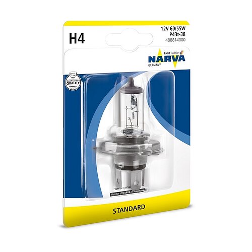 NARVA H4 12V 60/55W P43t HALOGENE Blister