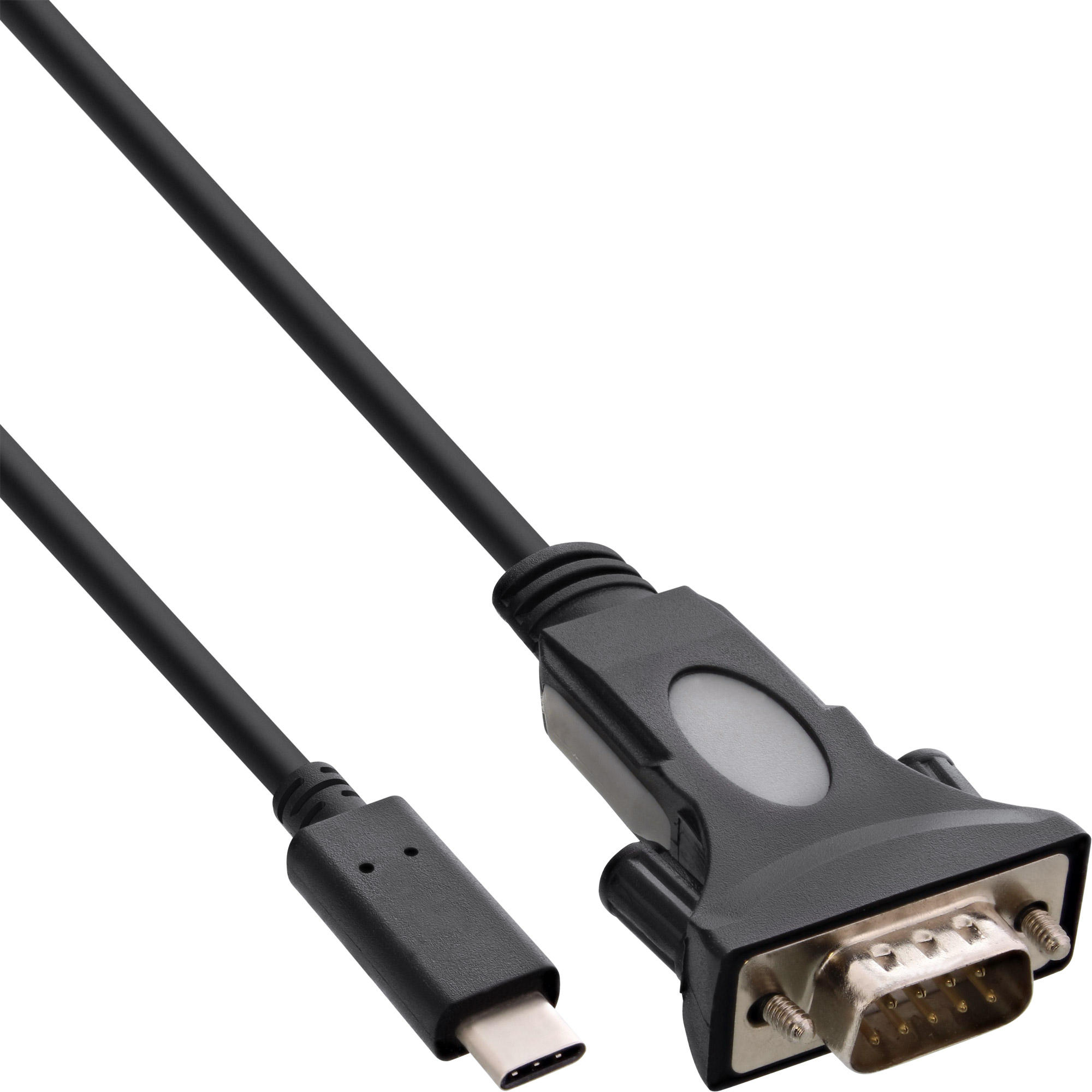 Inline® USB zu Seriell Adapterkabel, USB-C an 9pol Sub D Stecker, 1,8m