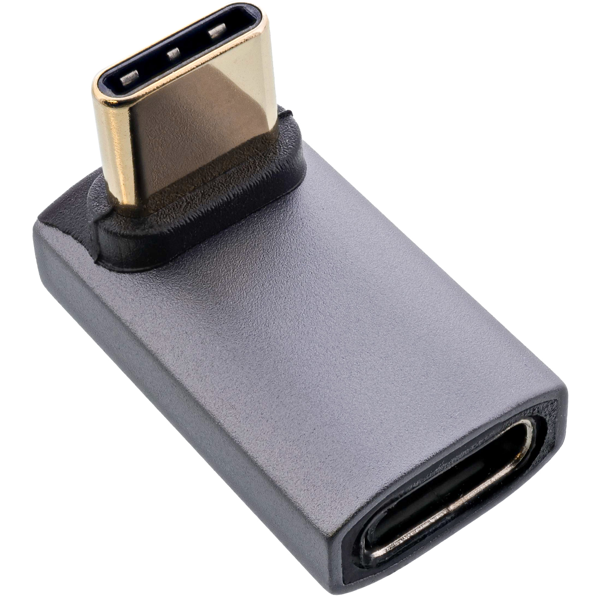 InLine® USB4 Adapter, USB-C Stecker/Buchse oben/unten gewinkelt, Aluminium, grau InLine® USB4 Adapter, USB-C Stecker/Buchse oben/unten gewinkelt, Aluminium, grau