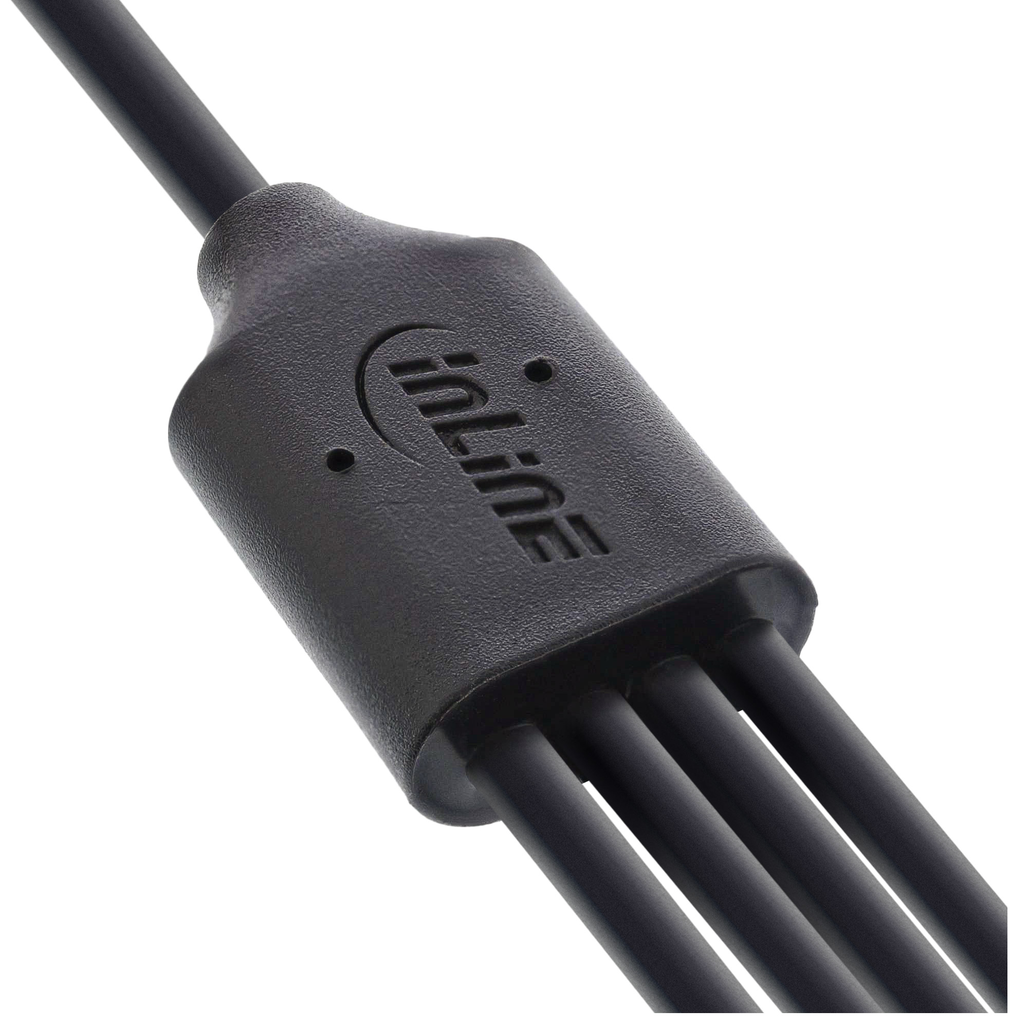 InLine® USB 4in1 Y-Ladekabel, 1x USB-A Stecker an 4x USB-C Stecker, schwarz 1m