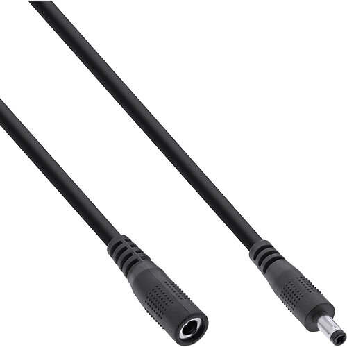 Inline® Verlängerungskabel DC Stecker 4,0x1,7mm, schwarz, 2m