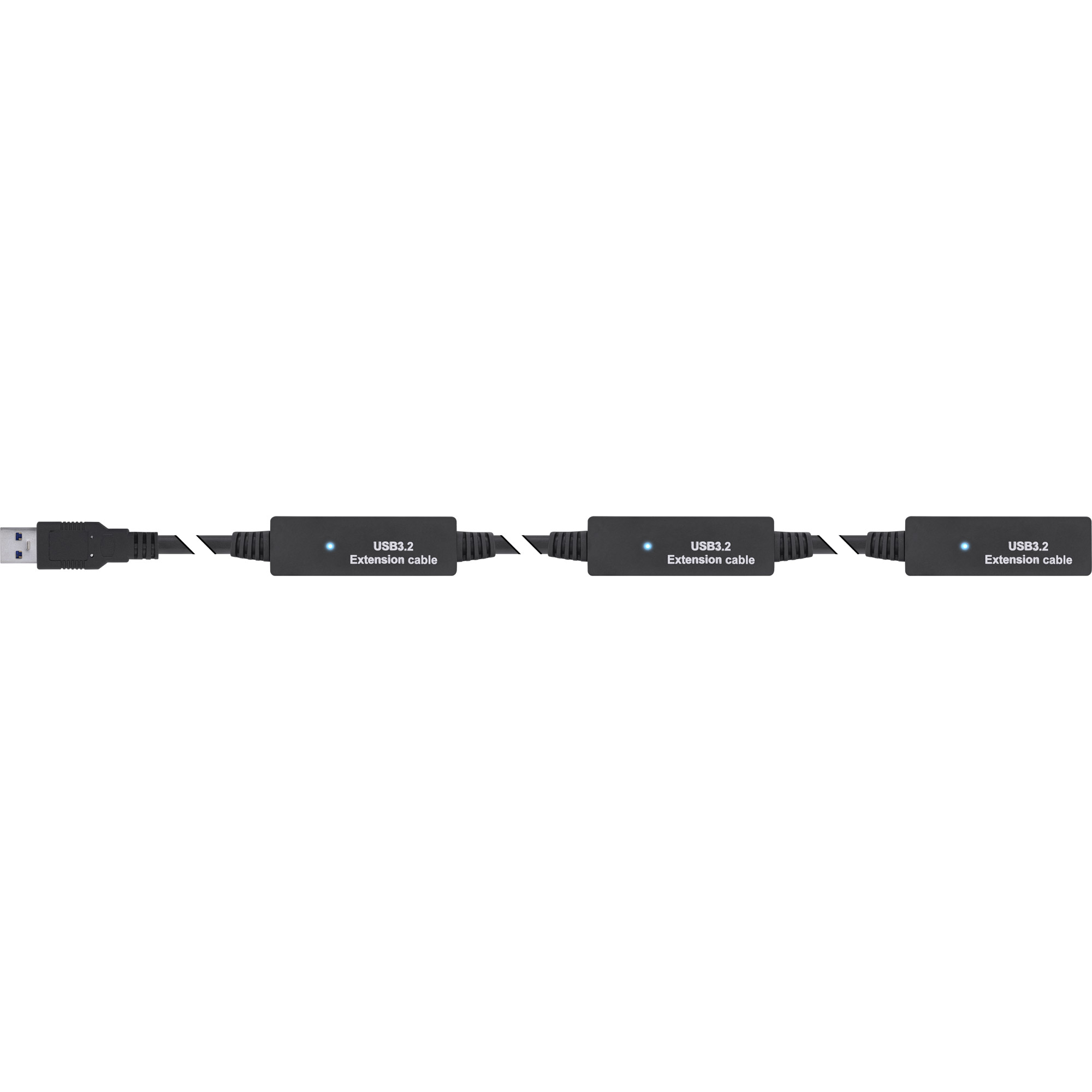 Inline® USB 3.2 Gen.1 Aktiv-VerLängerung, USB-A Stecker an USB-C Buchse, 10m