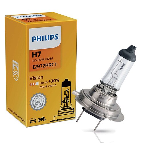 Philips H7 12V 55W PX26d Vision +30% 1 Stück