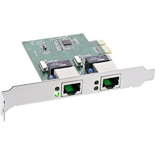 Inline® Dual Gigabit Netzwerkkarte, PCI Express, 2x 1Gb/s, PCIe x1, inkl. LP
