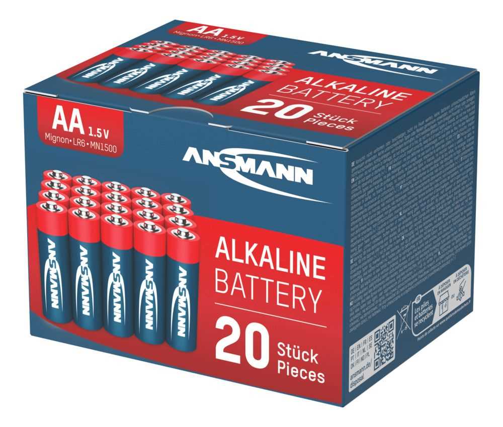 Ansmann Red AA Mignon LR6 Alkaline Batterien - 20er Box Ansmann Red AA Mignon LR6 Alkaline Batterien - 20er Box