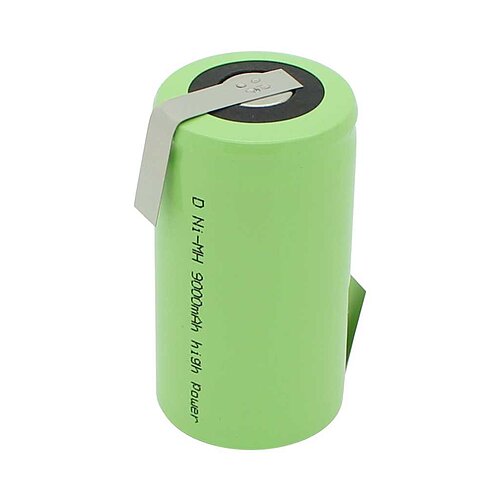 BP D9000P NiMH-Akku 9000mAh Mono High Power mit Lötfahnen Z-Form