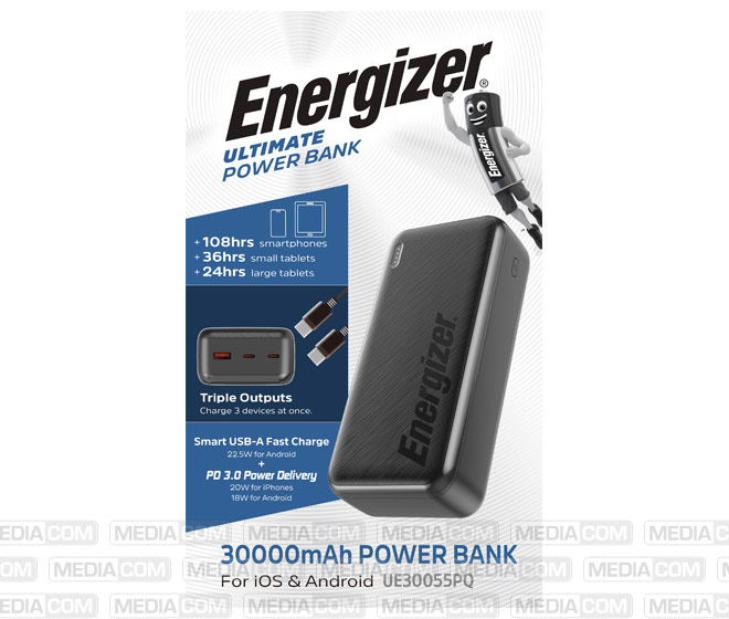 Akku Powerbank, 30.000mAh, UE30055PQ, schwarz Akku Powerbank, 30.000mAh, UE30055PQ, schwarz