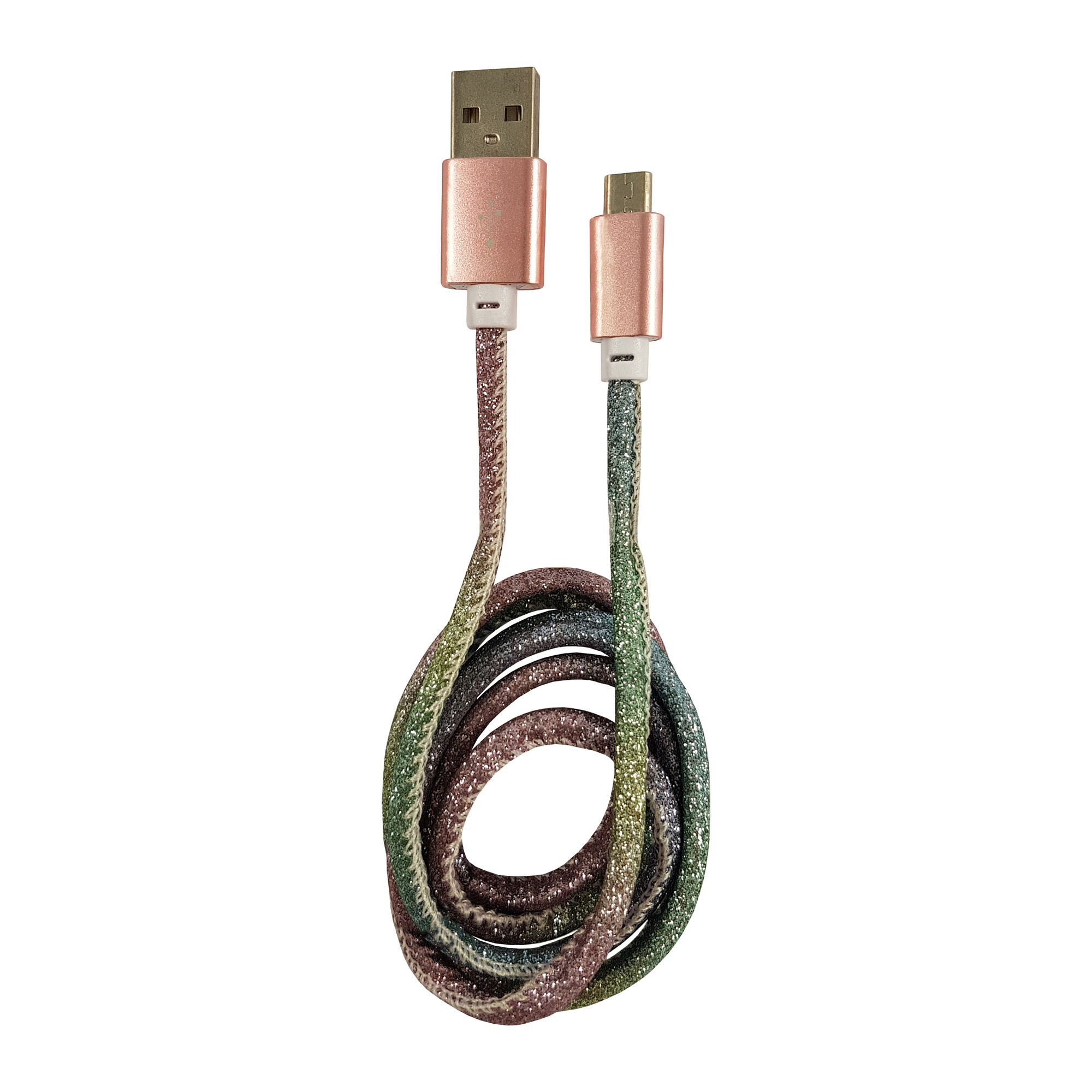 LC-Power LC-C-USB-MICRO-1M-4 USB A zu Micro-USB Kabel, Disco-Glitzer, 1m LC-Power LC-C-USB-MICRO-1M-4 USB A zu Micro-USB Kabel, Disco-Glitzer, 1m