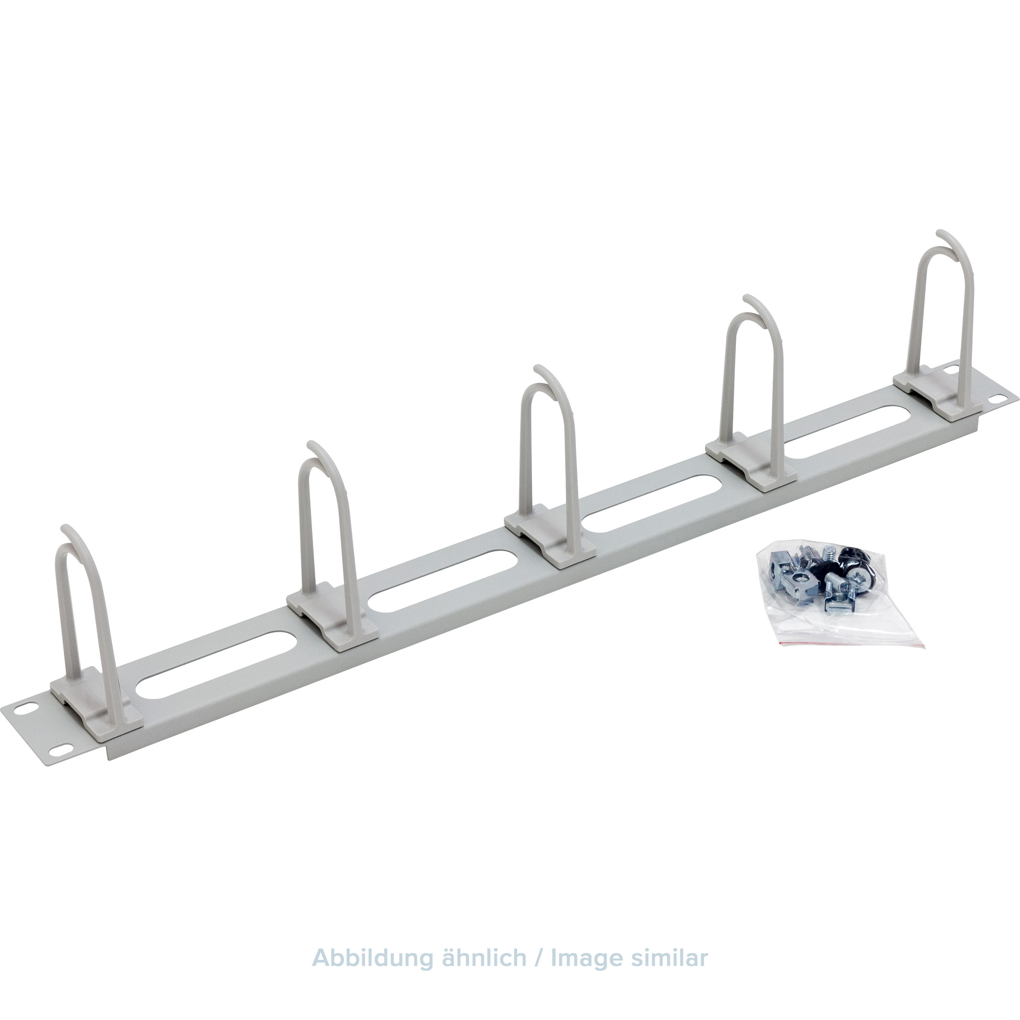 Triton RAC-VP-X16-A1 19" Kabelführungspanel 1HE, 6 Bügel mit Durchlass, grau
