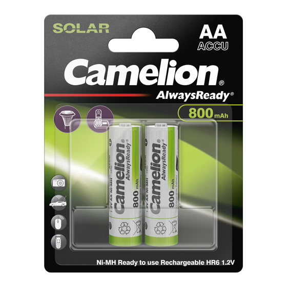 2x Camelion NiMH AA Mignon 800mAh HR6 Always Ready Akku