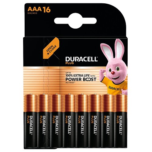 Duracell Plus AAA Micro LR03 Alkaline Batterie - 16ner Verpackung Duracell Plus AAA Micro LR03 Alkaline Batterie - 16ner Verpackung
