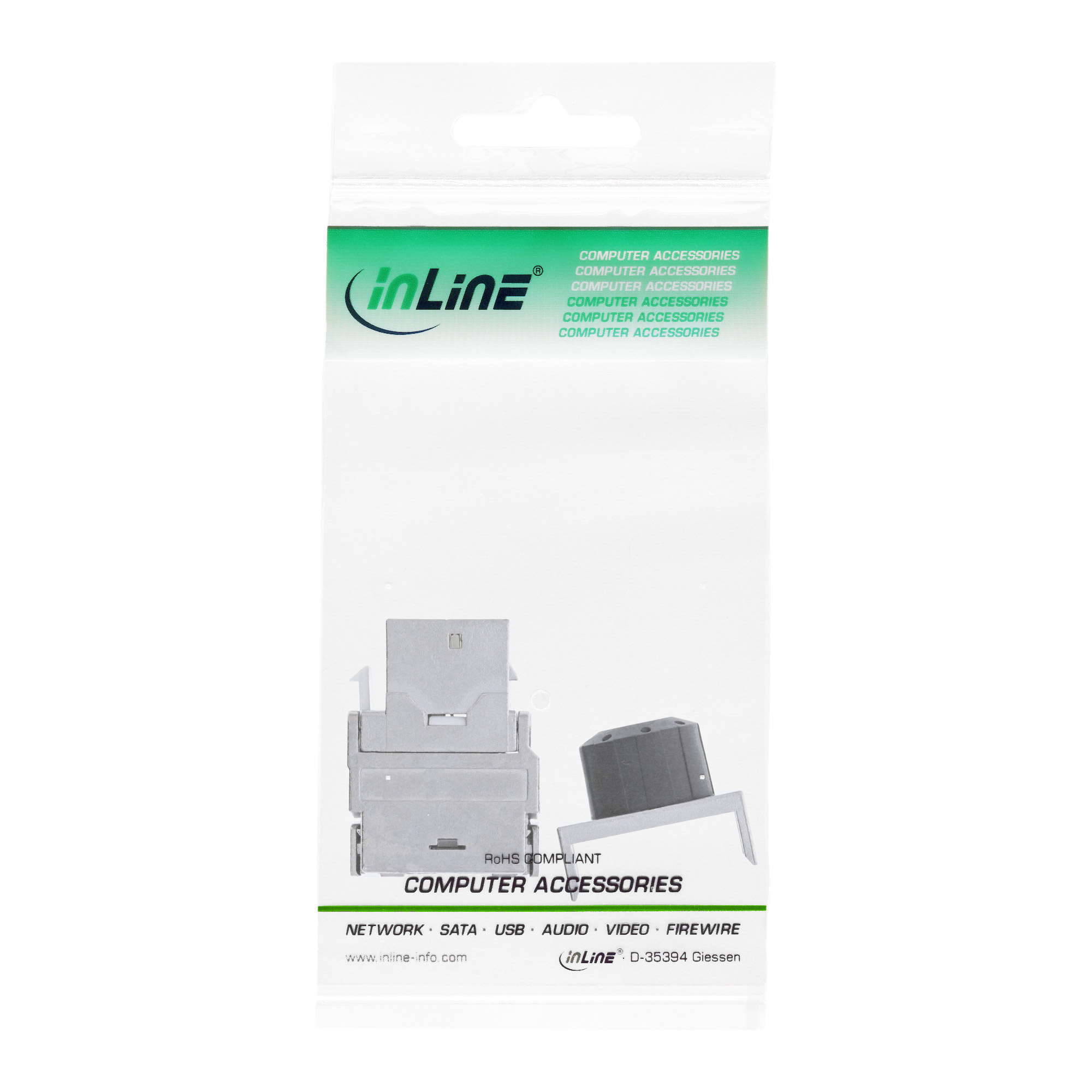 Inline® Premium Keystone RJ45 Buchse / LSA Einsatz, SNAP-In, Cat.6a