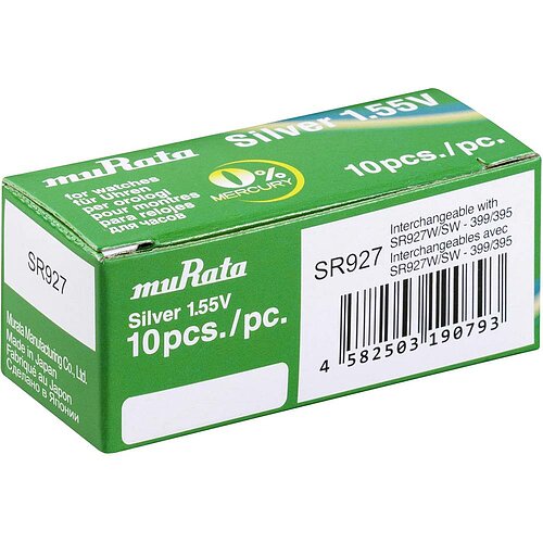 10x SR57 399 / 395 MultiDrain Silberoxid Batterie Murata 395 / 399 1,55 V