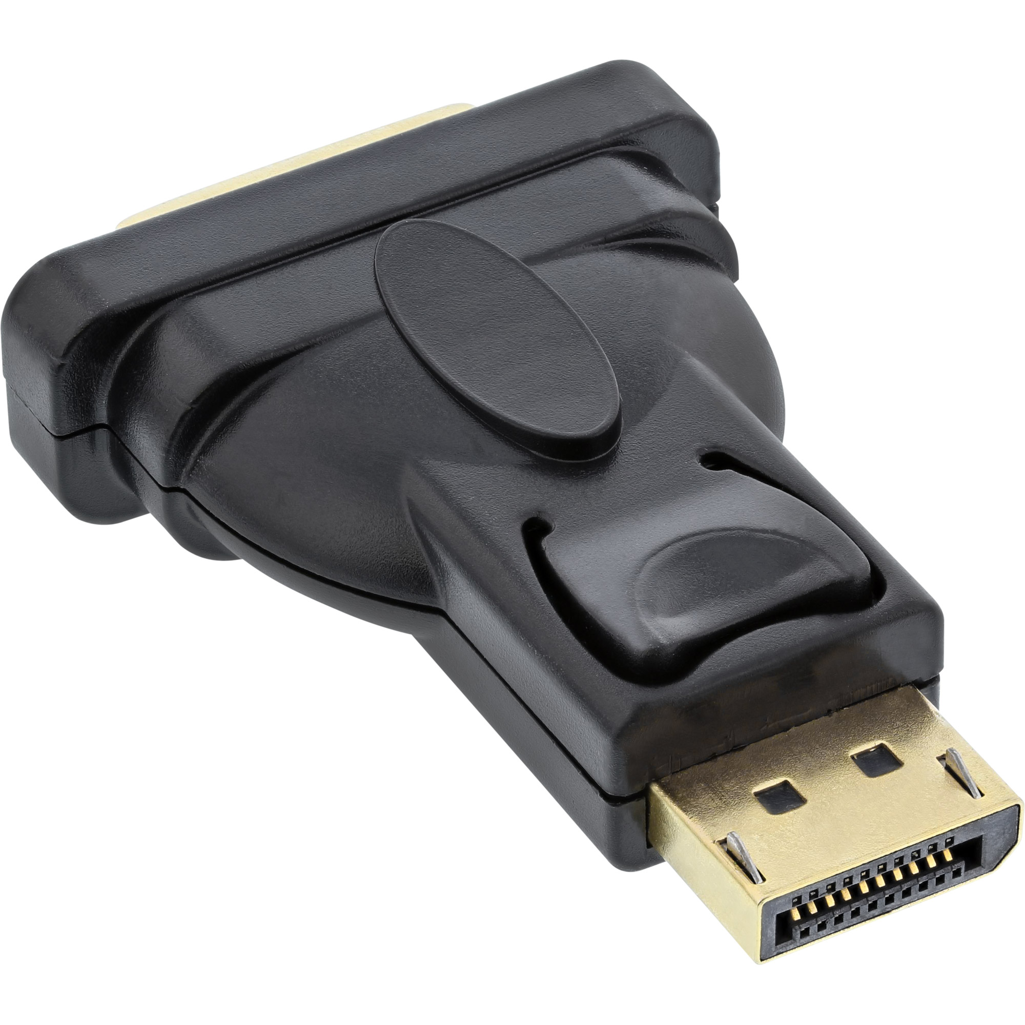 Inline® DisplayPort Adapter, DisplayPort Stecker auf DVI-D 24+1 Buchse, schwarz