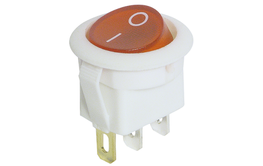 Wippenschalter McPower 3-polig, rote Wippe, beleuchtet, 250V/6A, Stellungen: EIN/AUS