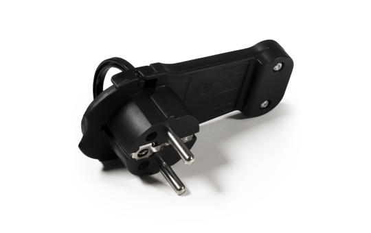 Schutzkontakt-Winkelstecker McPower extra flach, Handgriff, Zugentlastung