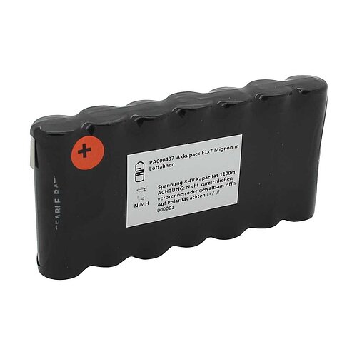Akkupack NiMH 8,4V 1100mAh F1x7 Mignon mit Lötfahnen Akkupack NiMH 8,4V 1100mAh F1x7 Mignon mit Lötfahnen