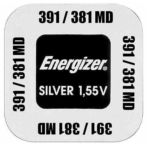 1x SR55 391 / 381 MultiDrain Silberoxid Batterie Energizer 1,55 V