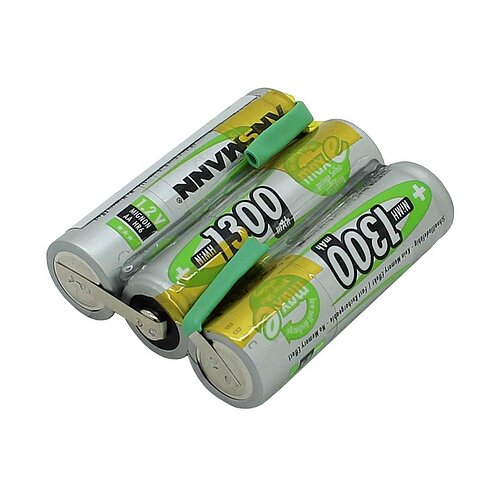 Akkupack NiMH 3,6V 1300mAh F1x3 Ansmann Mignon mit Lötfahnen Akkupack NiMH 3,6V 1300mAh F1x3 Ansmann Mignon mit Lötfahnen