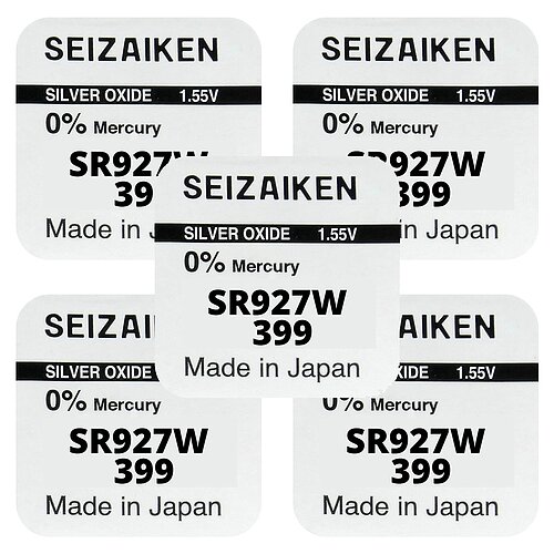 5x SR927W SR57 399 Silberoxid Batterie Seizaiken 1,55 V